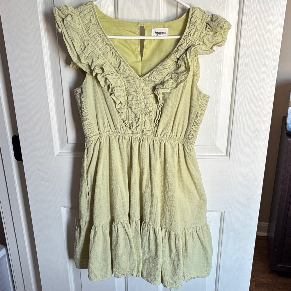Chic Ruffled Green Dress